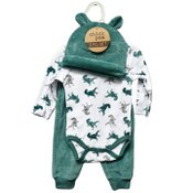 Wholesale - 3pc DINO GREEN JOGGER SET C/P 48, UPC: 191655294446